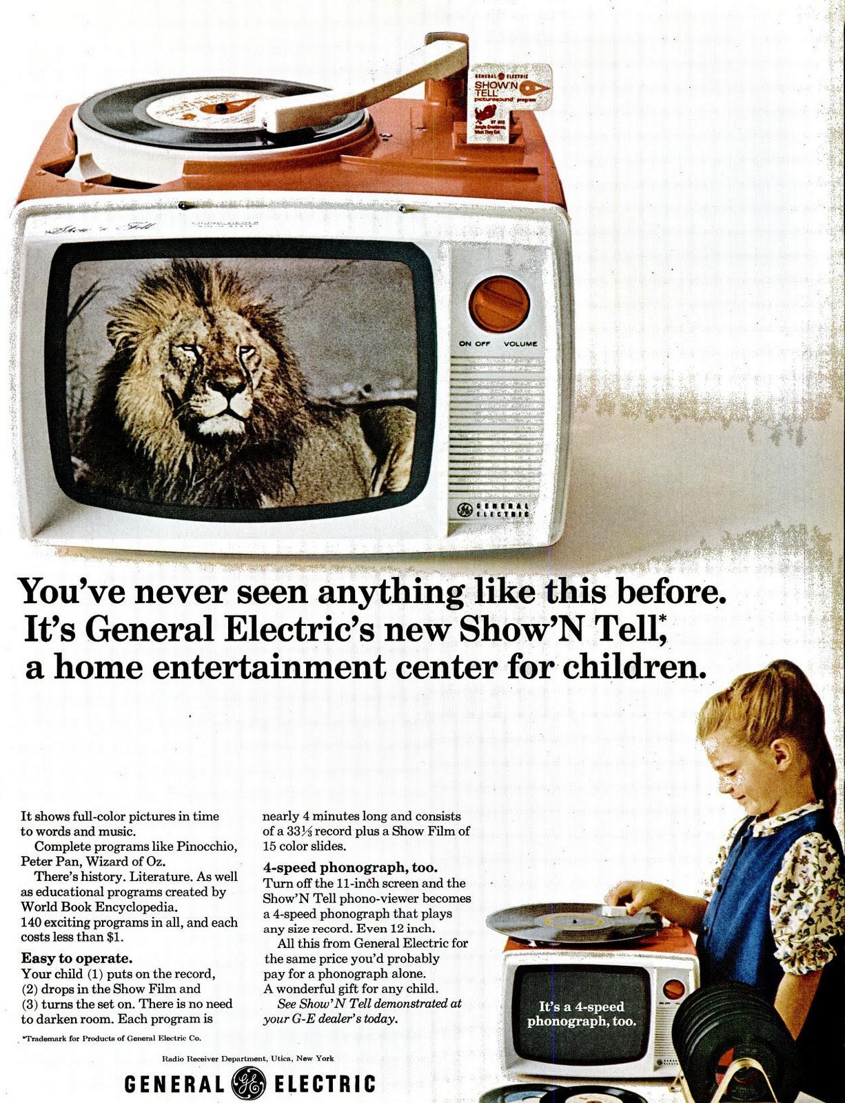 How many of these popular 1960s toys do you remember? 1 General Electric Show N Tell - record player and TV - Toys from 1965