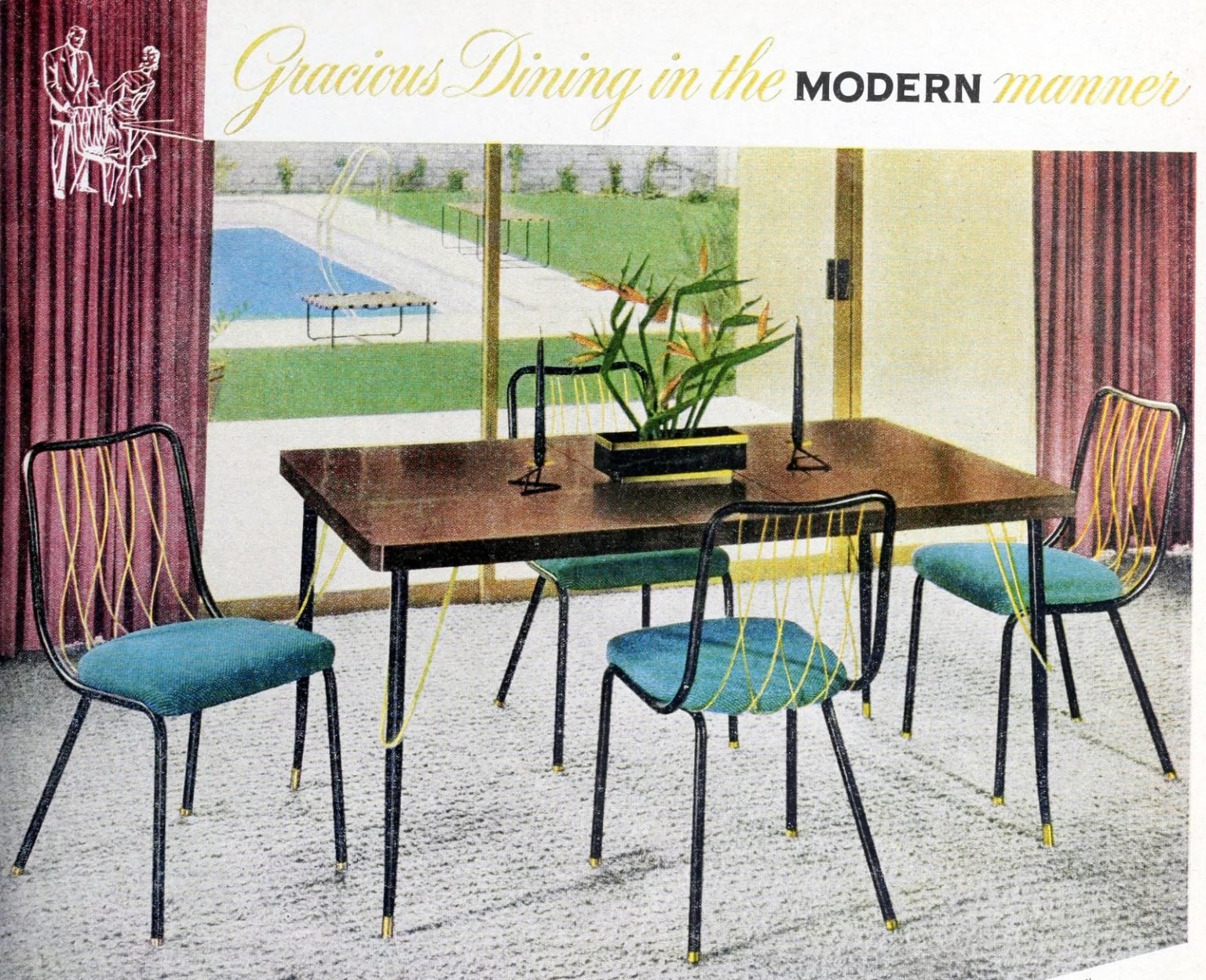 50 compact vintage dining room sets from the 40s & 50s with that