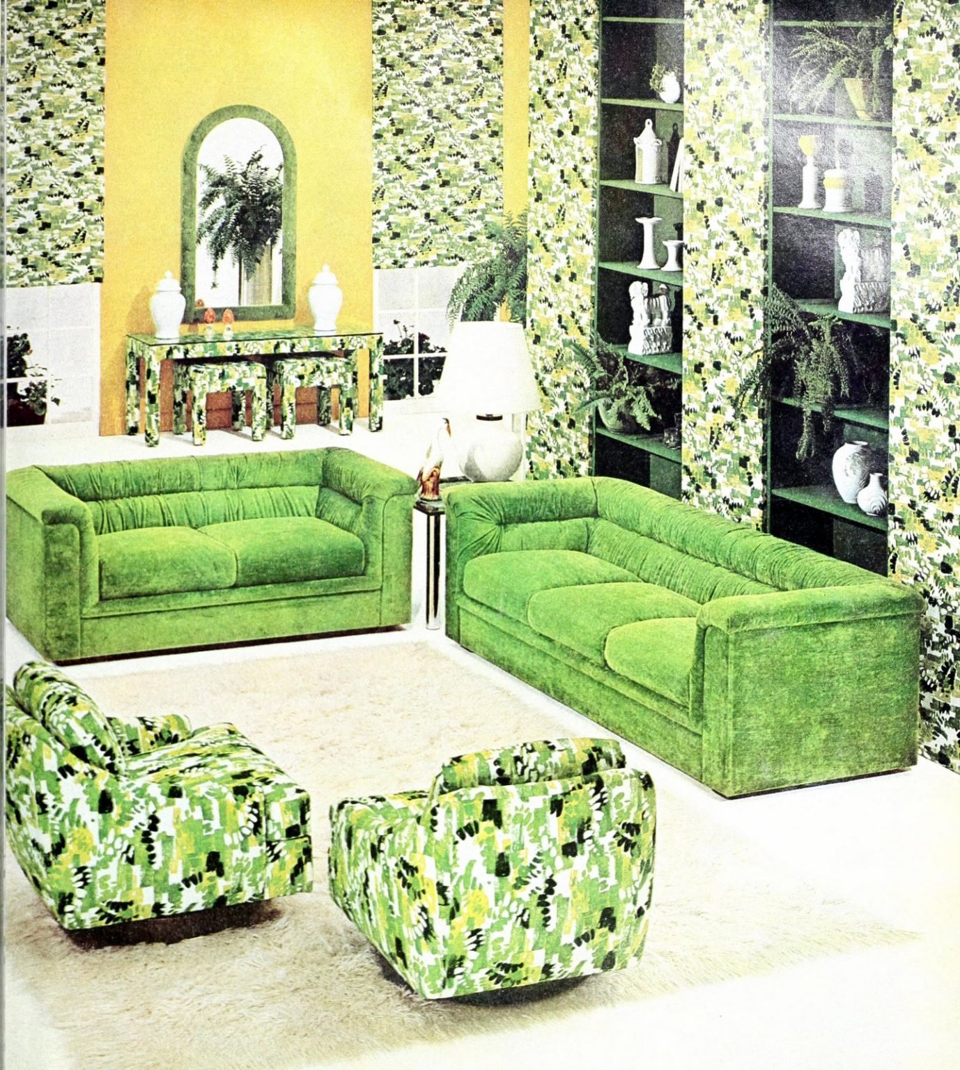 Vintage 70s couches These 70+ bold sofa styles & sectionals defined a