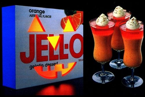 Halloween Jell-O desserts Pumpkin Parfaits, Moon Medleys, Grape Frosts (1985)