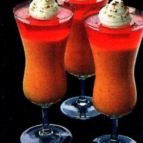 Halloween Jell-O desserts Pumpkin Parfaits in glasses