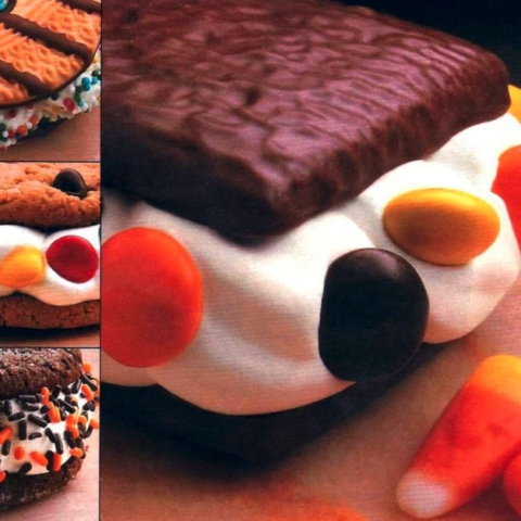 Halloween cookie sandwiches
