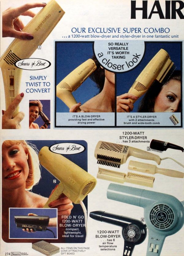 See 30 fab vintage blow dryers & handheld hair stylers from the 70s