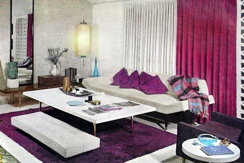 Hip and trendy midcentury modern living room furniture (1961)