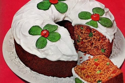Holiday tomato soup fruitcake