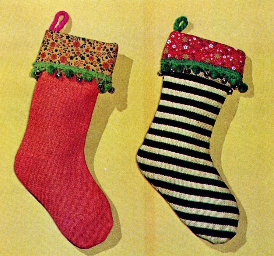 How to display homemade christmas stockings