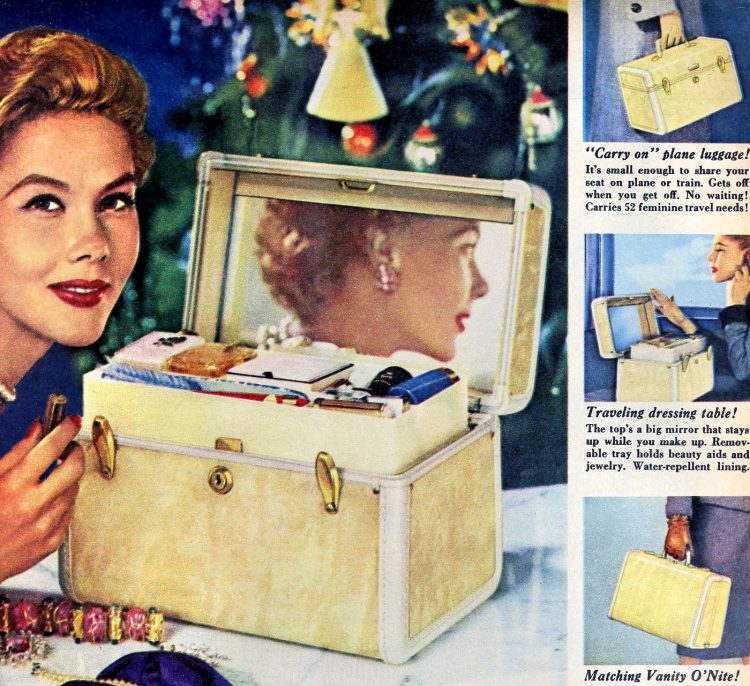 Vintage beauty cases & train cases See luggage with foldout trays