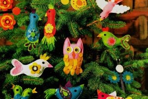 How to make adorable retro ornaments shaped like birds & butterflies