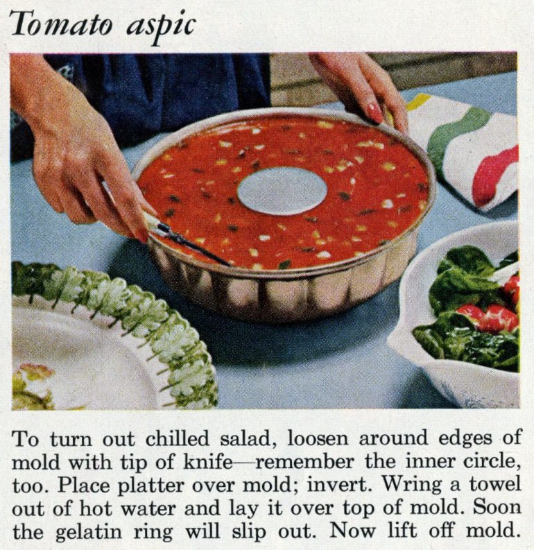 Tomato aspic with potato salad The quintessential '60s summer luncheon
