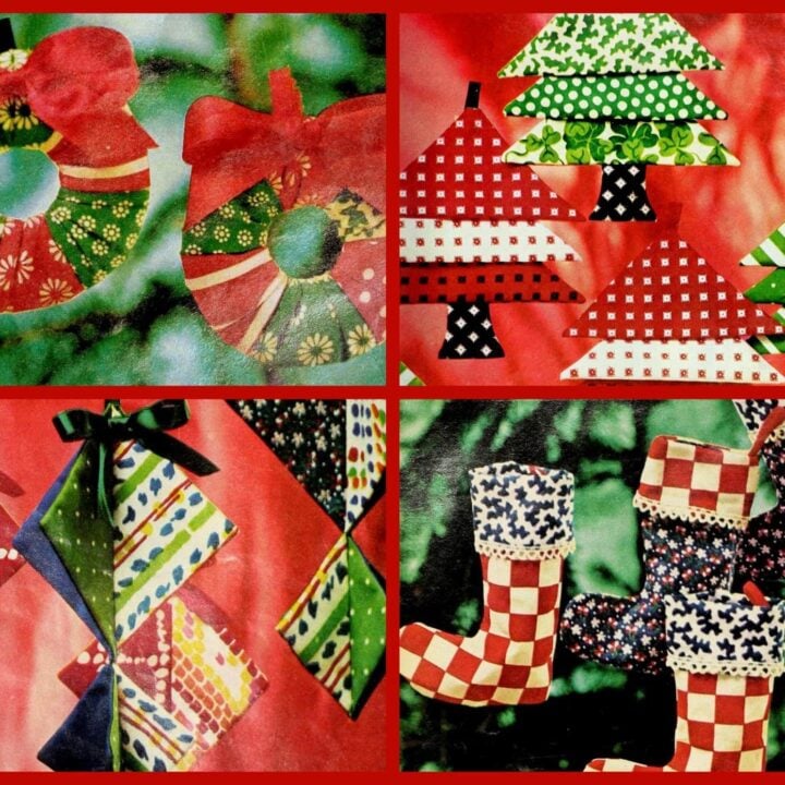 How to sew some cute, crafty Christmas tree ornaments (1974)