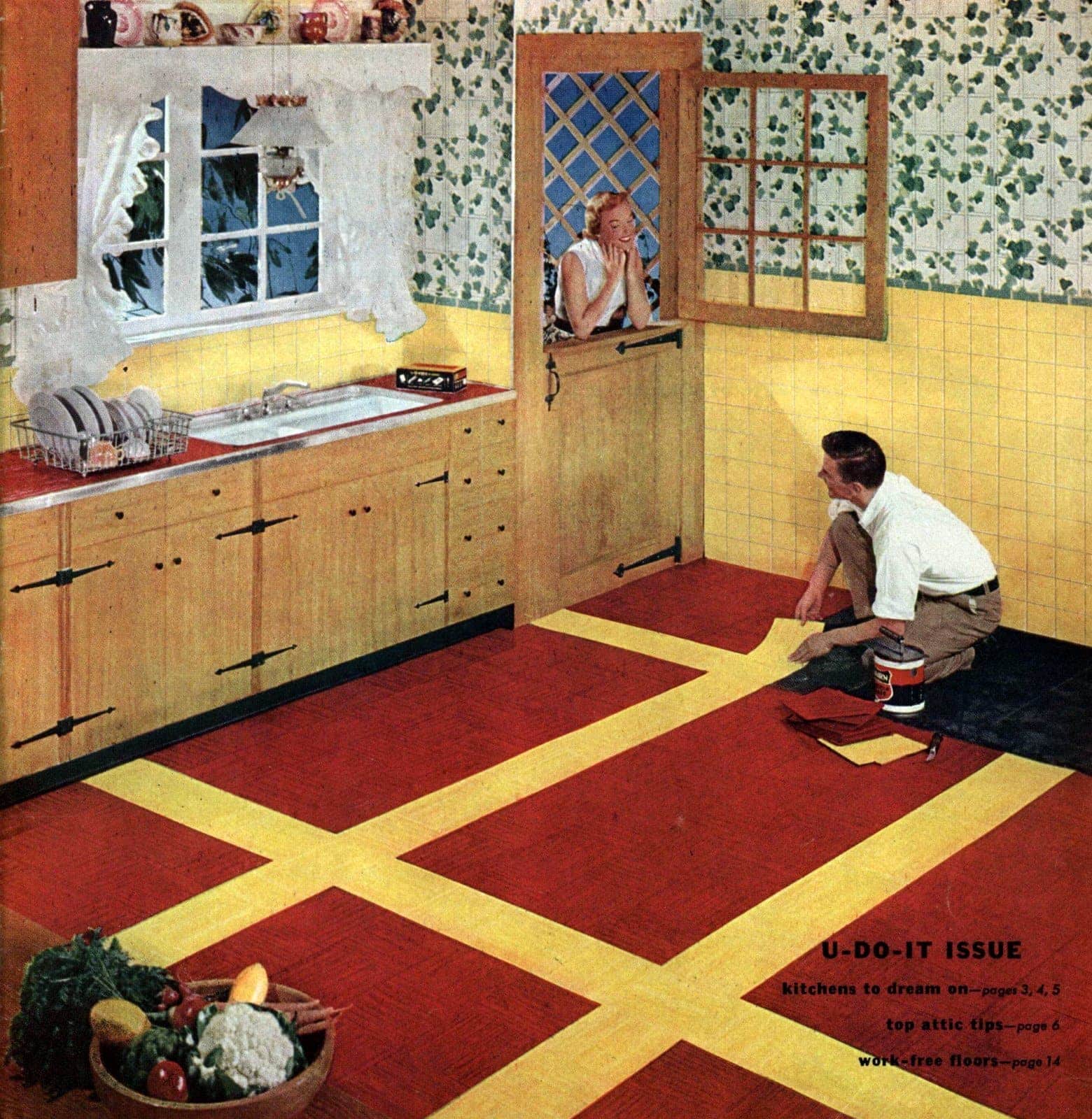 Huge Floor Patterns Retro Home Decor From The 50s 3 Click Huge Floor Patterns Retro Home Decor From The 50s 3