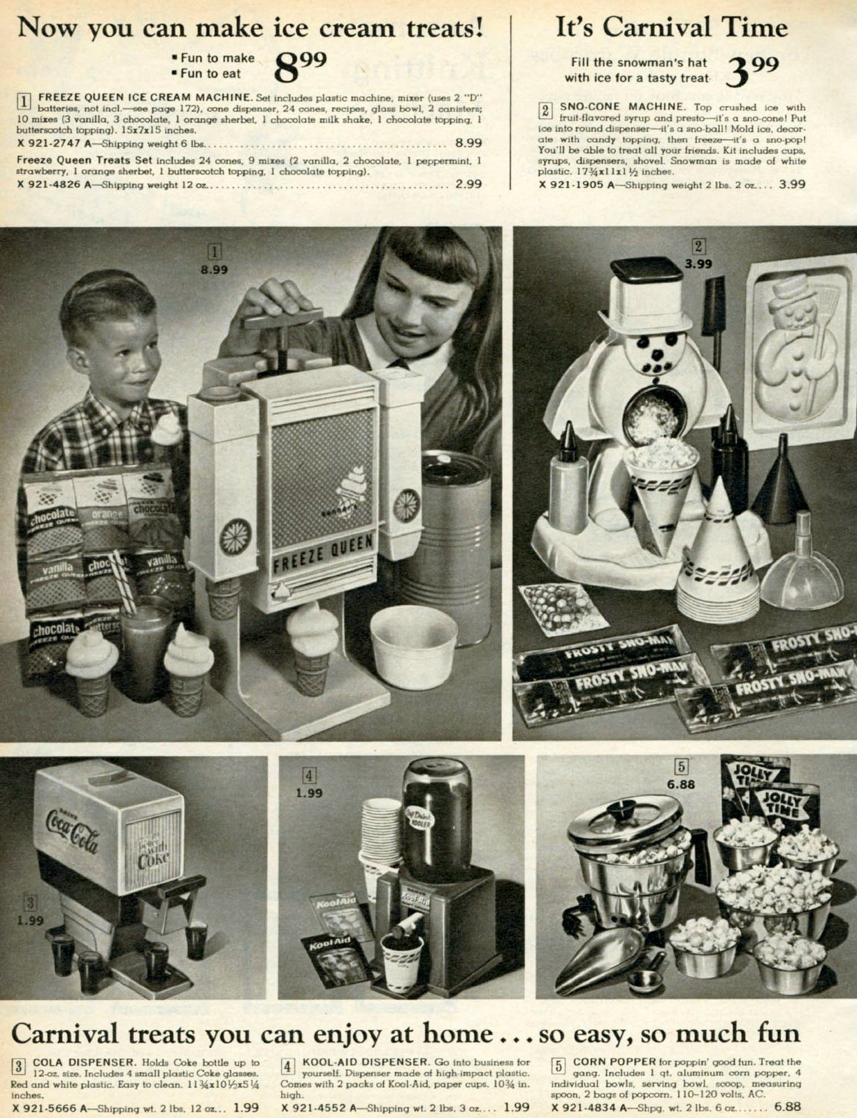Ice cream and carnival treats to make (1967) via ClickAmericana com