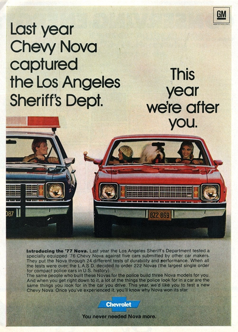 Introducing the 1977 Chevy Nova - Vintage ad