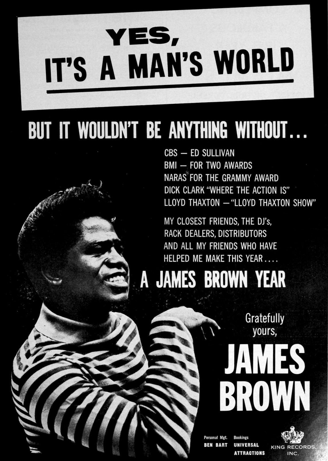 James Brown: The unstoppable rise of the Godfather of Soul (1960s) 5 James Brown - It's a man's world (1966) via ClickAmericana com
