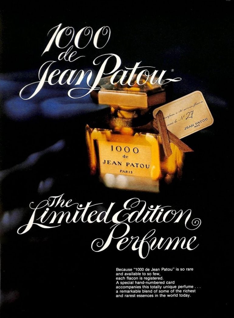 100 Vintage 70s Perfumes That Will Take You Straight Back In Time Jean Patou 1000 Perfume 1976 770x1044