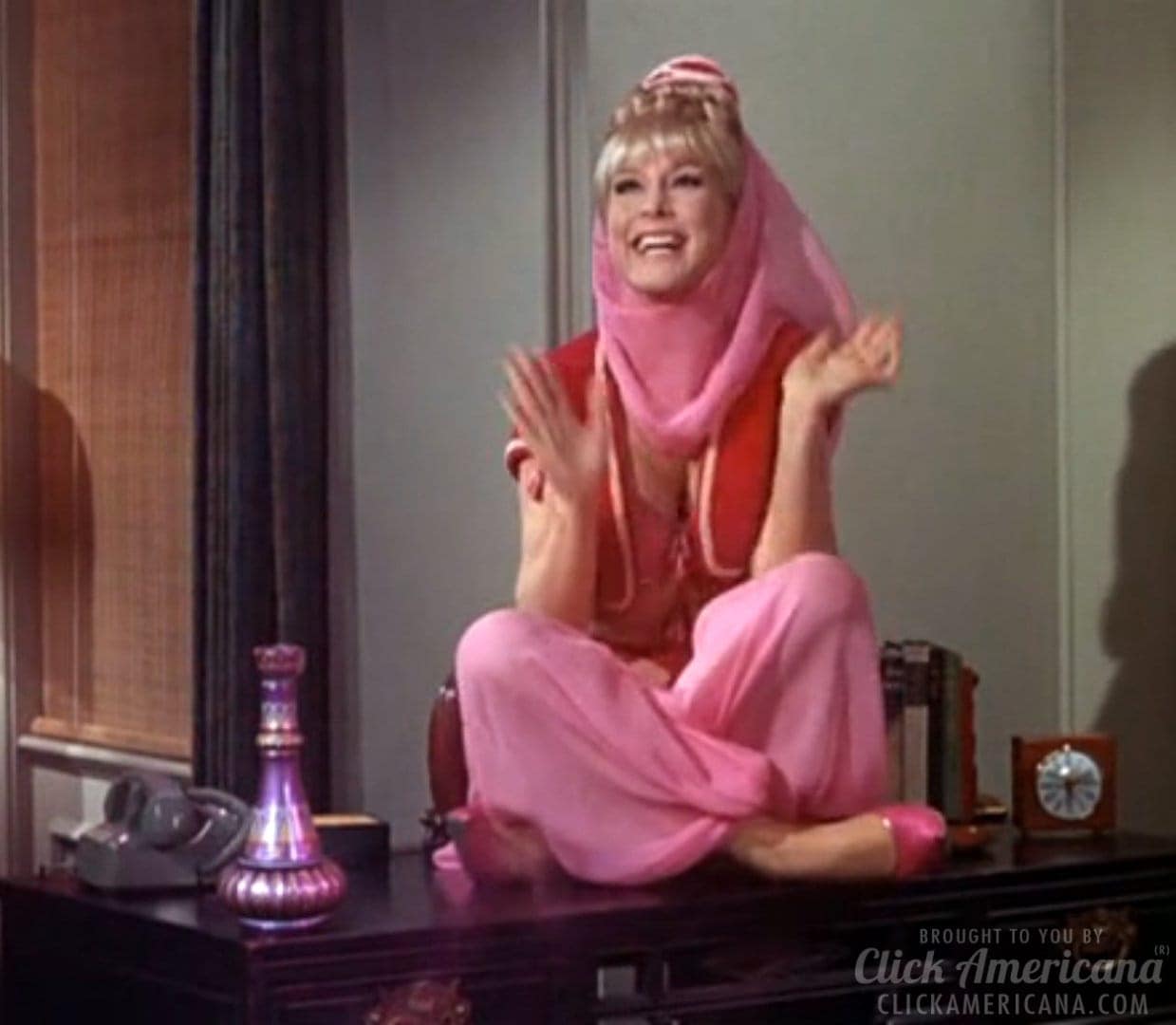The I Dream of Jeannie bottle TV magic with props, sets & special