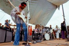 Jimi Hendrix onstage at Woodstock 1969