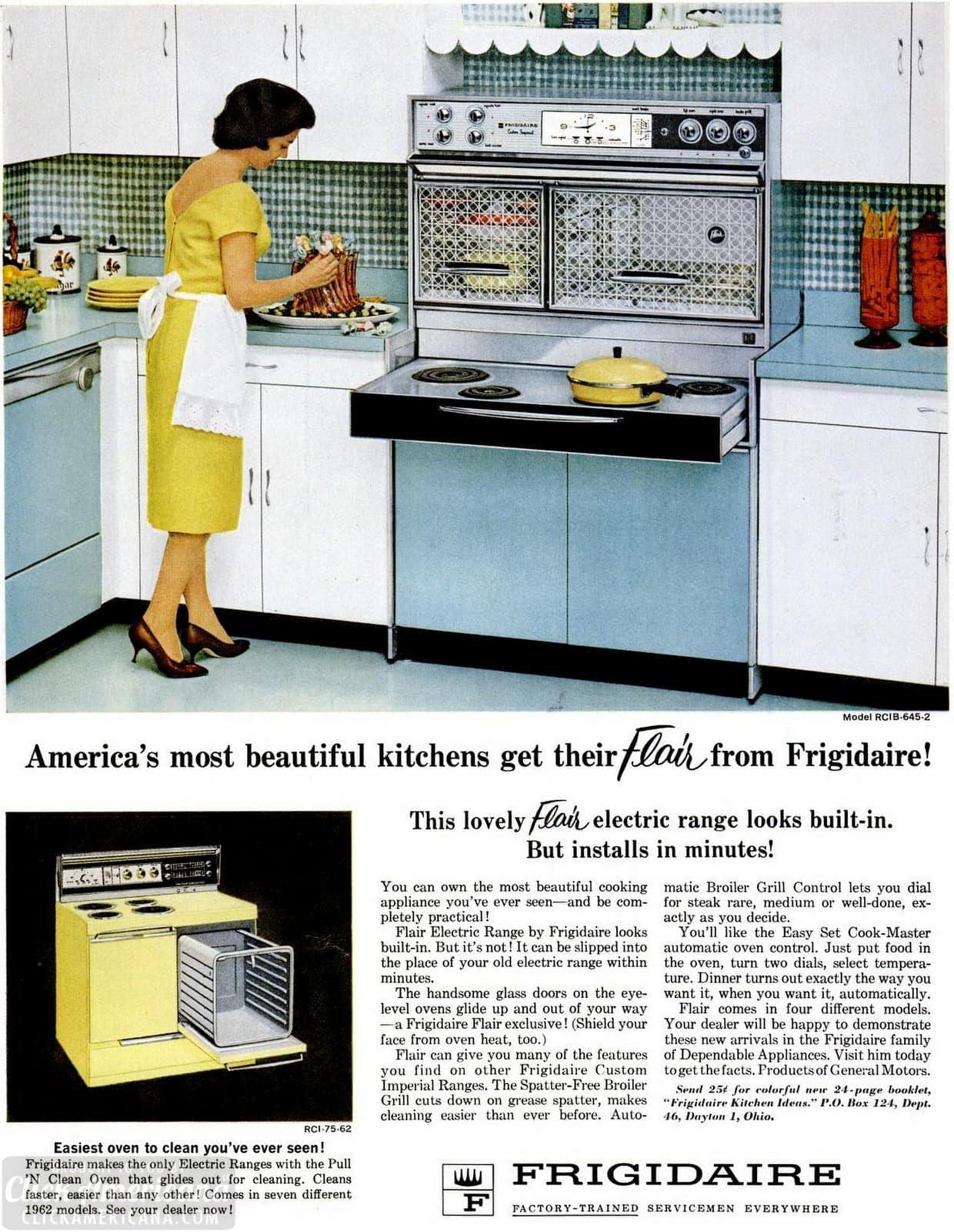 8 vintage sixties kitchens with Flair ranges Pullout electric stoves