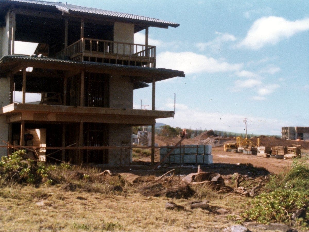 Kapalua Bay Villas condominiums under construction in 1977