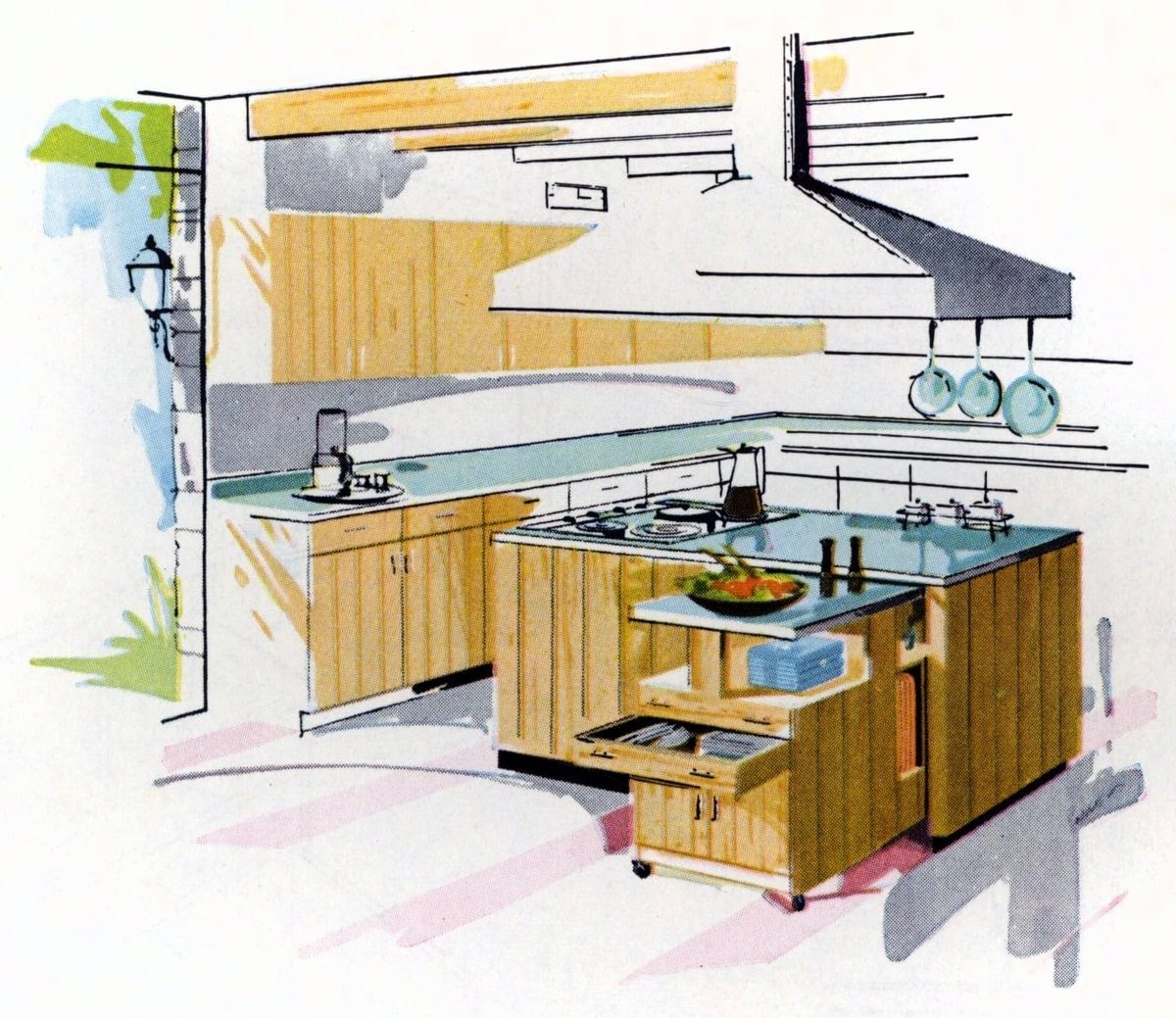 How to make a kitchen center island (1961) - Click Americana How to make a kitchen center island (1961) - Click Americana