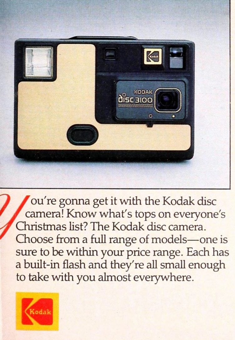 The Kodak Disc camera debuted in 1982, but couldn't live up to its