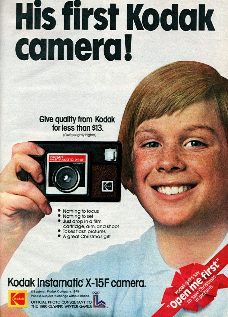 The extremely popular Kodak Instamatic camera was simple, boxy & iconic
