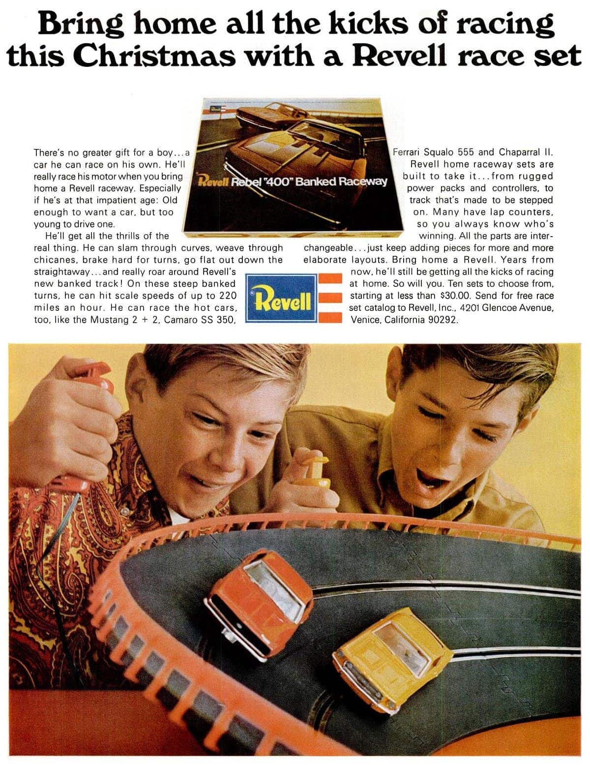 How many of these popular 1960s toys do you remember? 22 LIFE Dec 1, 1967 - Toys - Revell banked raceway for cars