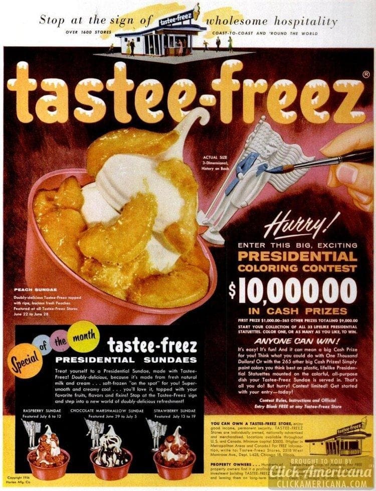 Summertime TasteeFreez treats (1956) Click Americana