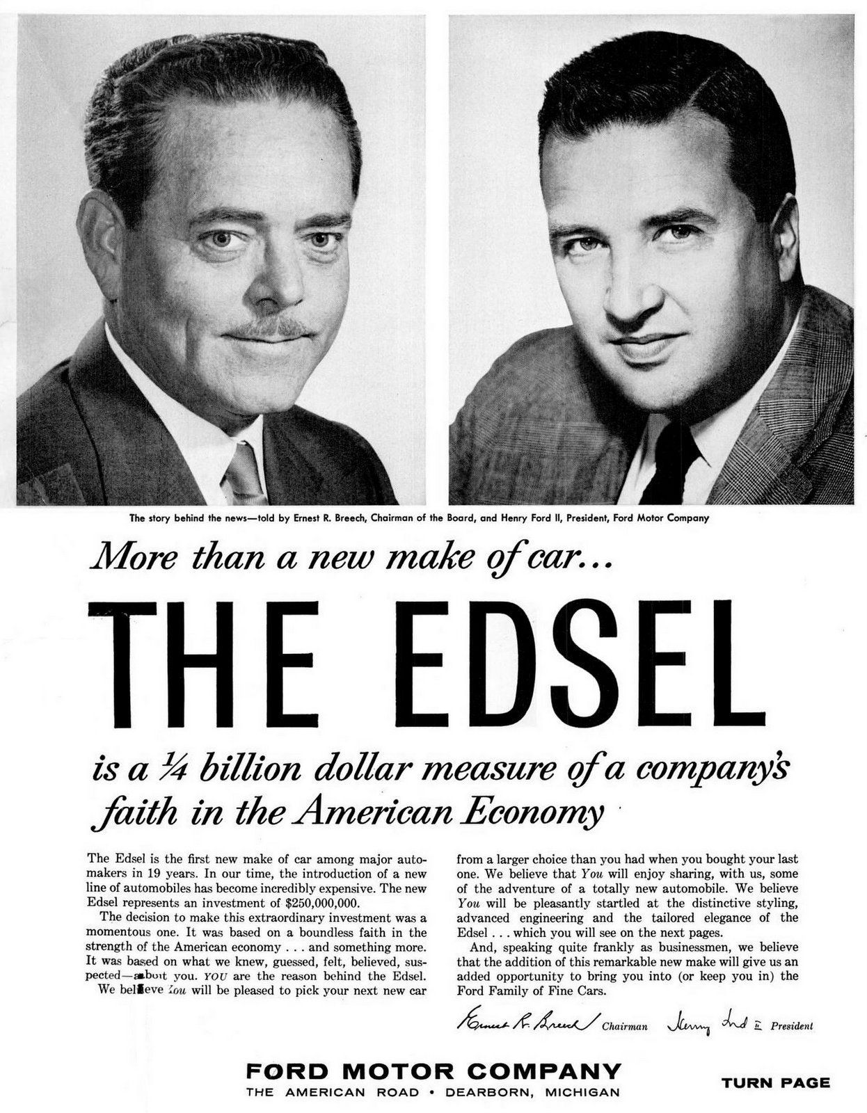 LIFE Sep 9, 1957 Edsel quarter billion dollar investment