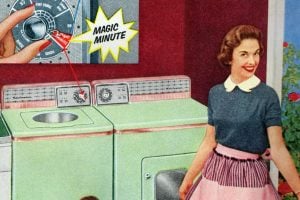 Lady loves her laundry - 1950s