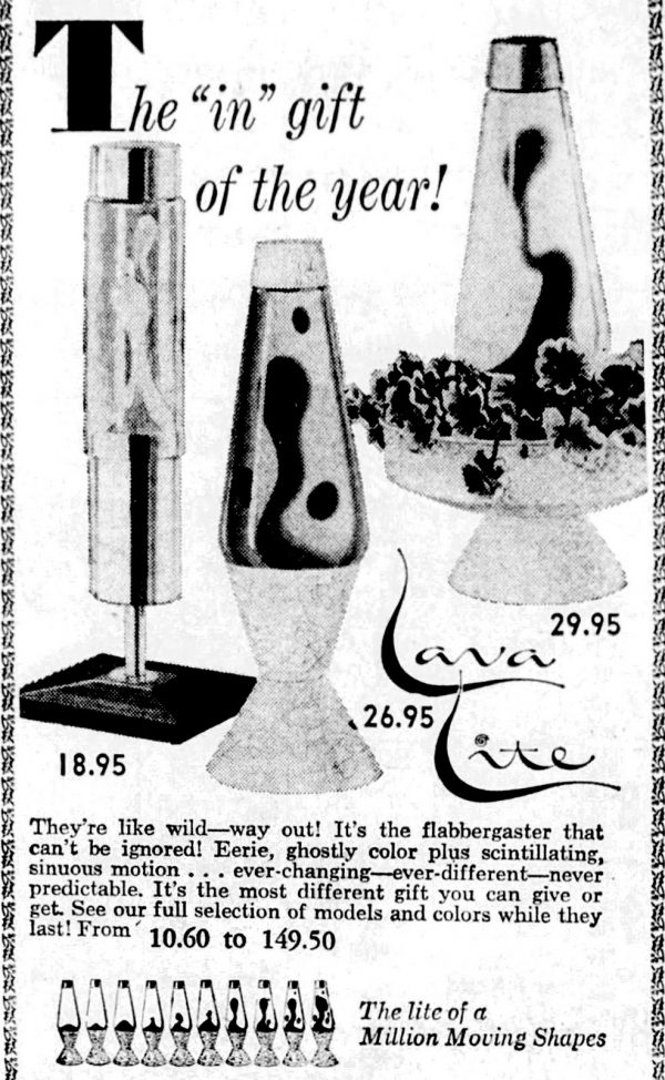 Vintage lava lamps They were 'like wild way out!' (1960s & 1970s