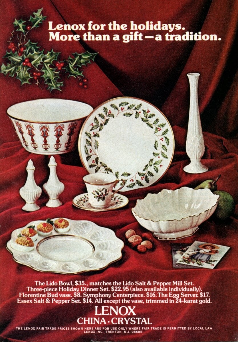 Vintage Spode & Lenox Christmas dinnerware sets Collectible holiday