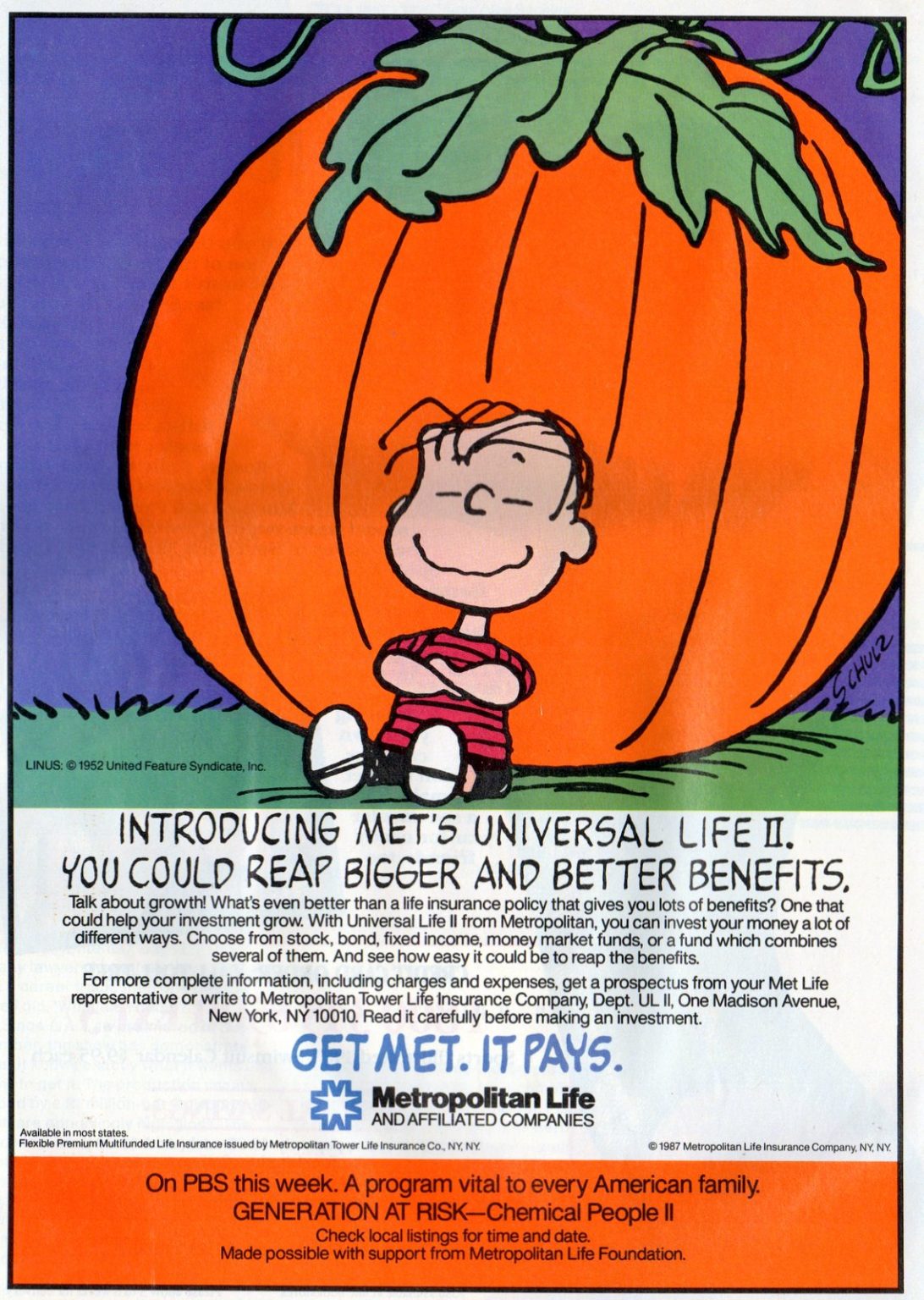 Remember how the Peanuts gang starred in these old Met Life ads