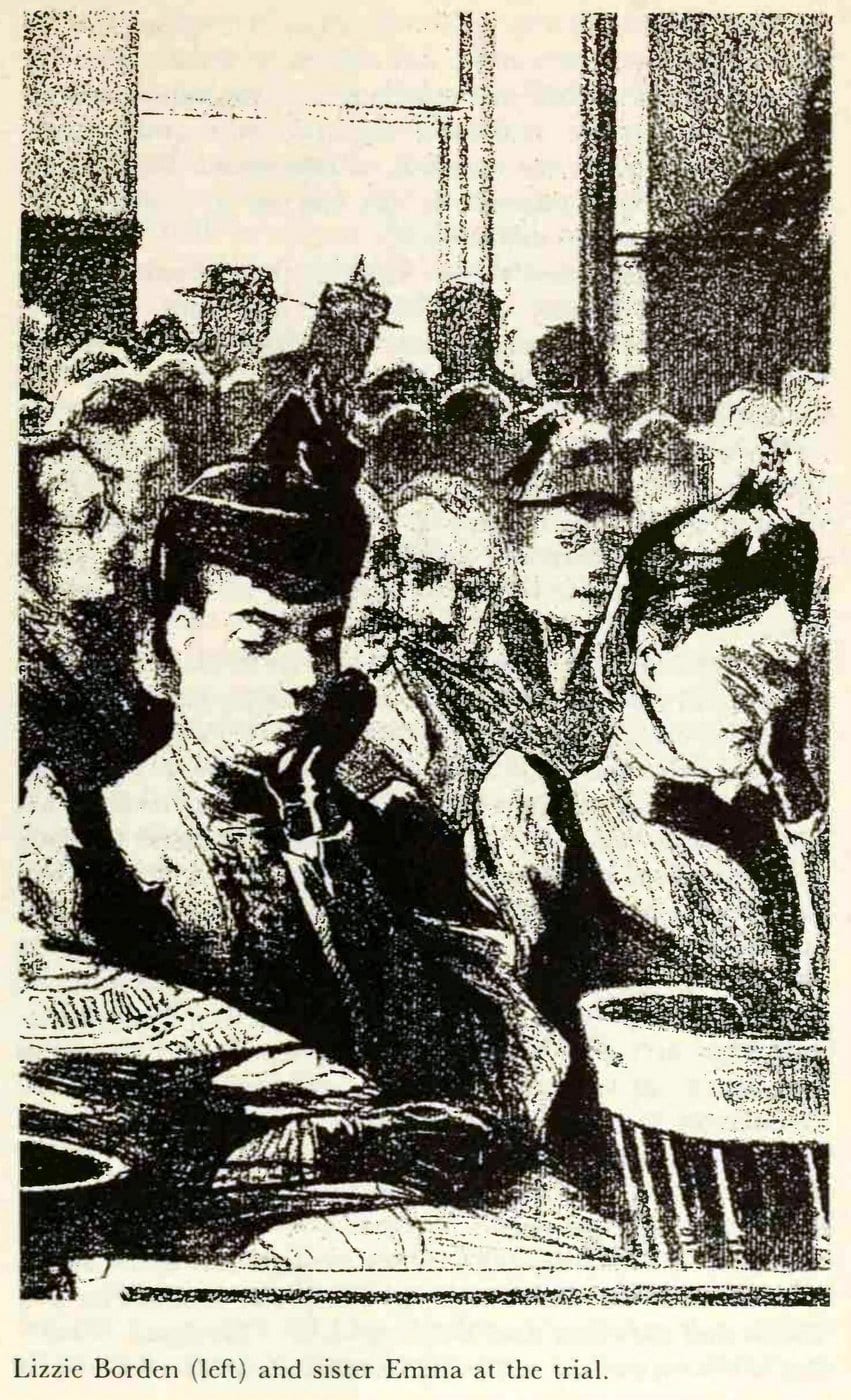 Lizzie Borden in court during her trial