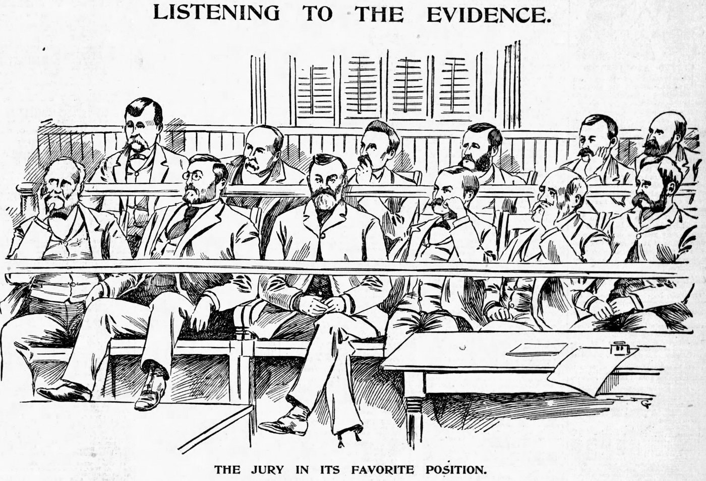 Lizzie Borden murder trial scenes - Boston Globe June 1893 (4)