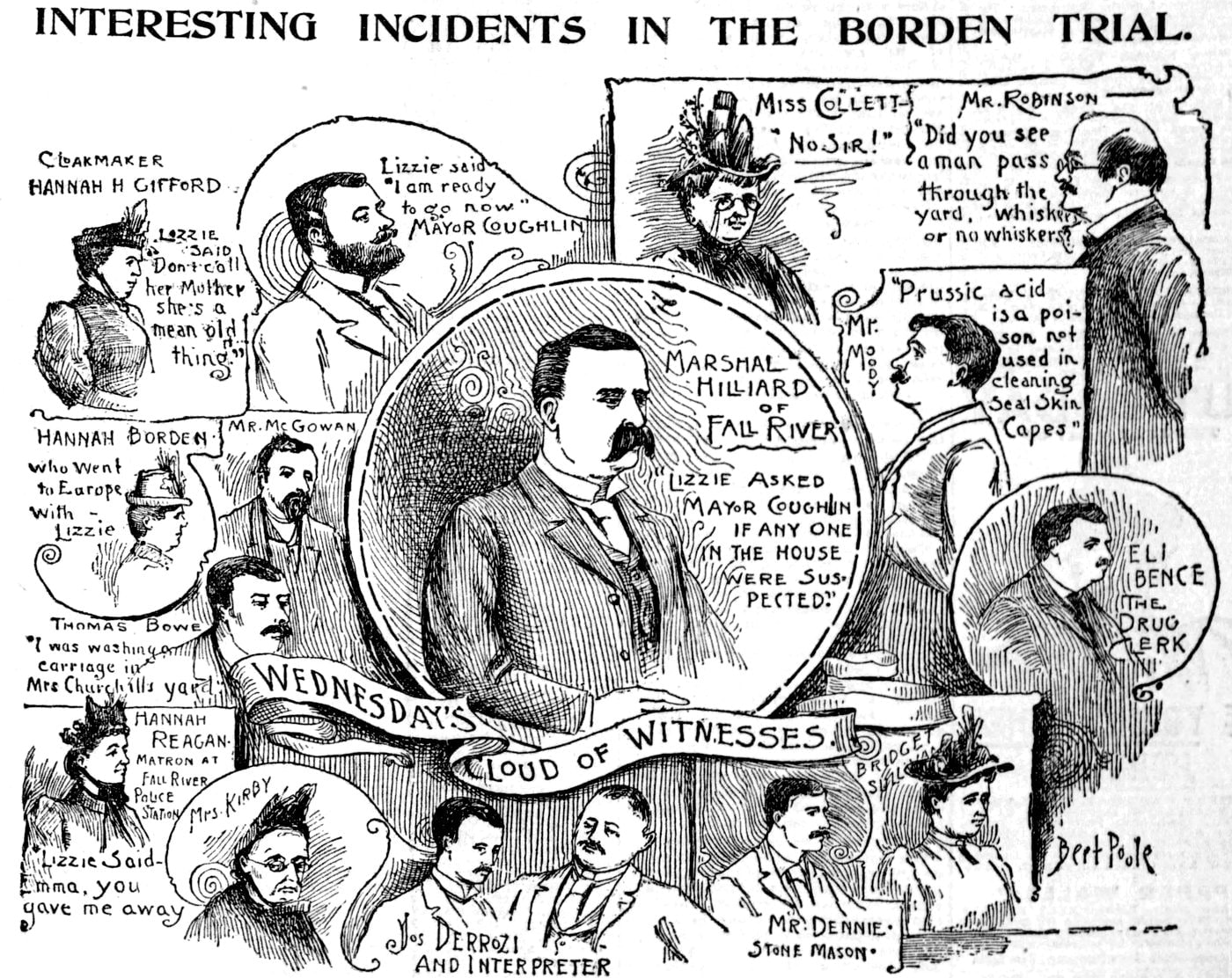 Lizzie Borden murder trial scenes - Boston Globe June 1893 (5)