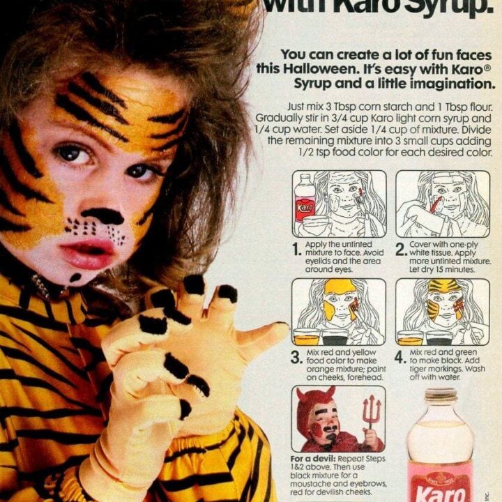 Make homemade face paint with corn syrup (1986)