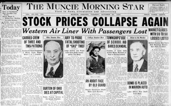 The Great Depression newspaper headlines: Turmoil &amp; uncertainty after ...