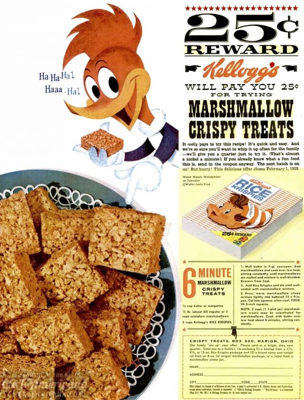 The original Rice Krispies treats recipe from 1940 & its delicious history Click Americana