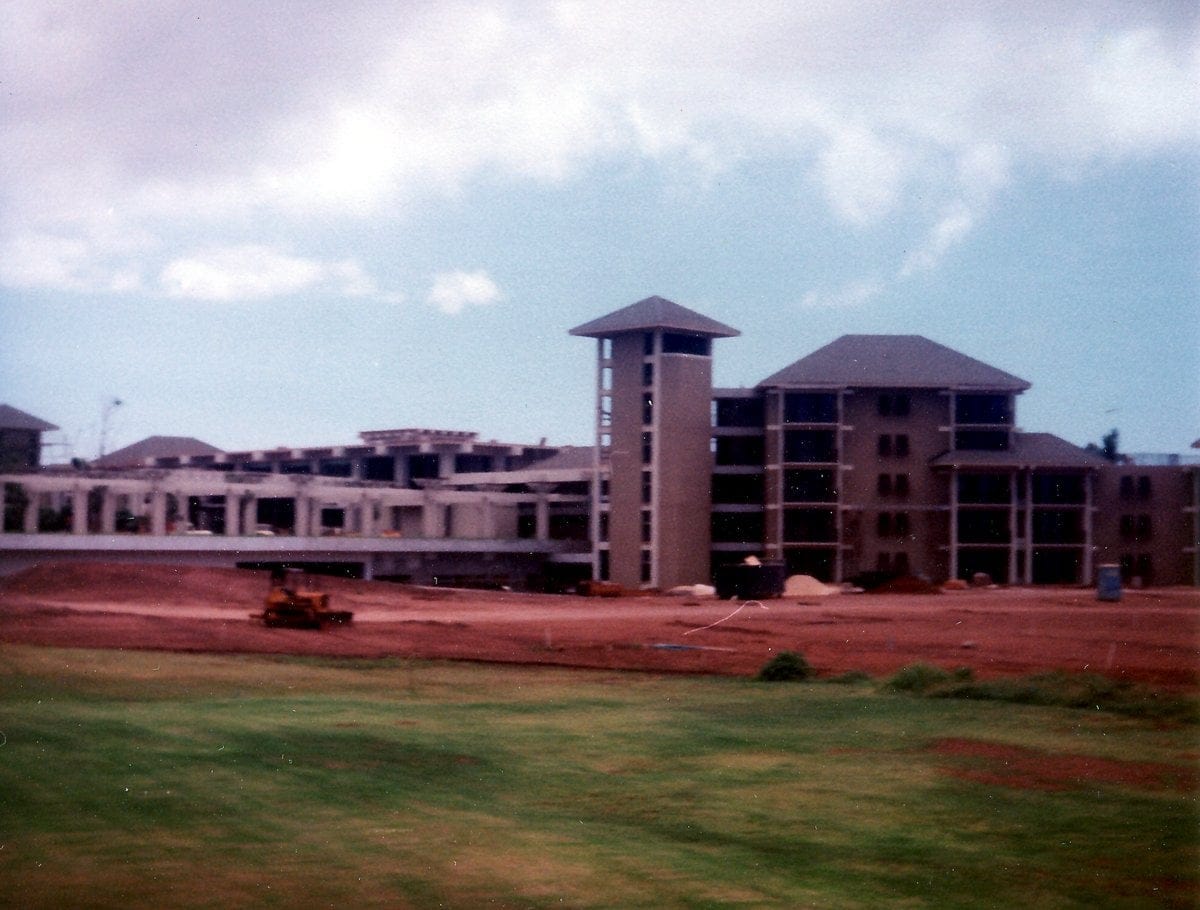 Maui Hawaii - The old Kapalua Bay Hotel under construction - 1970s