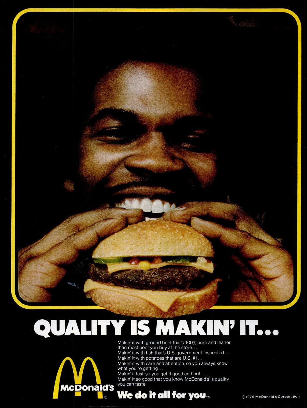McD - Quality is making it - burgers - 1976
