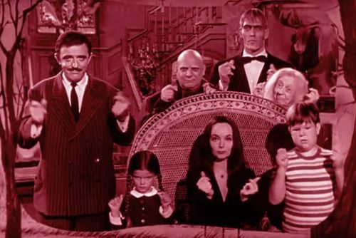 Meet the Addams Family, plus see the classic TV show's opening credits and theme lyrics (1964-1966)
