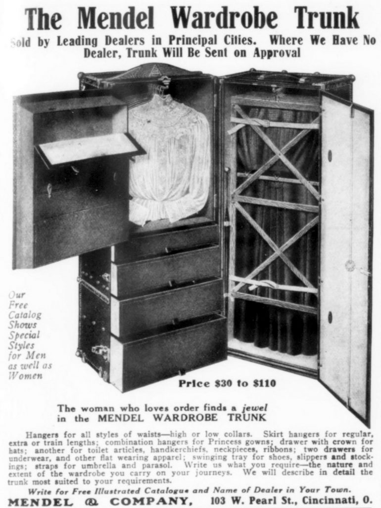 These antique travel trunks let people travel in style, and put modern