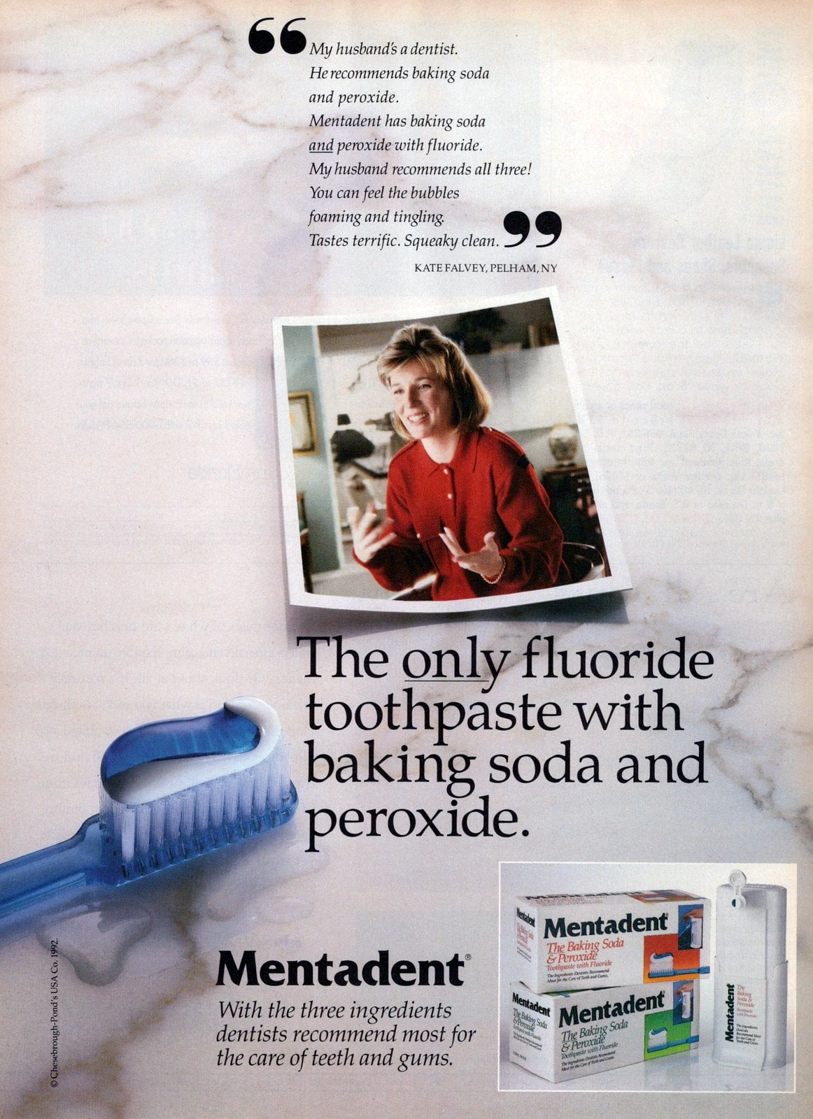 Mentadent toothpaste from the 90s (1993) via ClickAmericana com