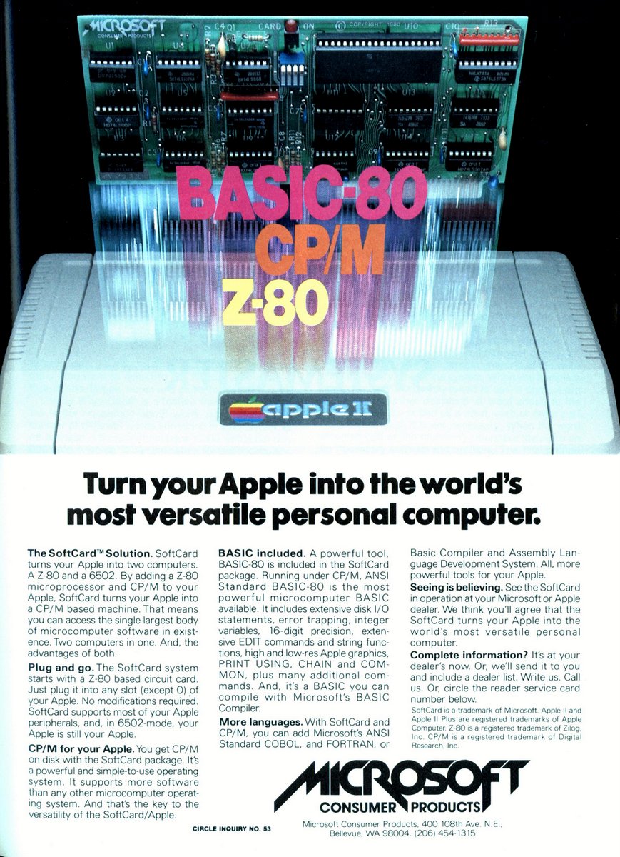 Microsoft - Apple into the world's most versatile personal computer 1982 via ClickAmericana com