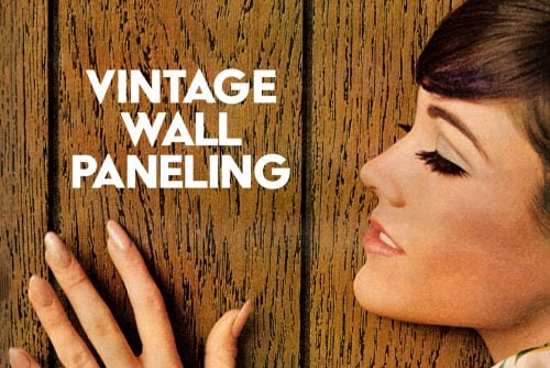 Mid-century vintage wall paneling