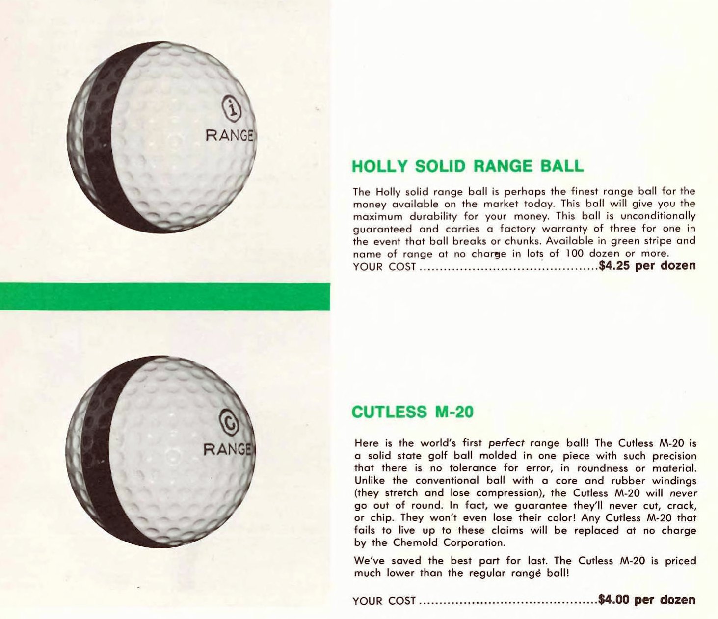 Golf ball history: The sport's evolution from stuffed leather to space-age science 14 Midcentury golf balls (1968) via ClickAmericana com