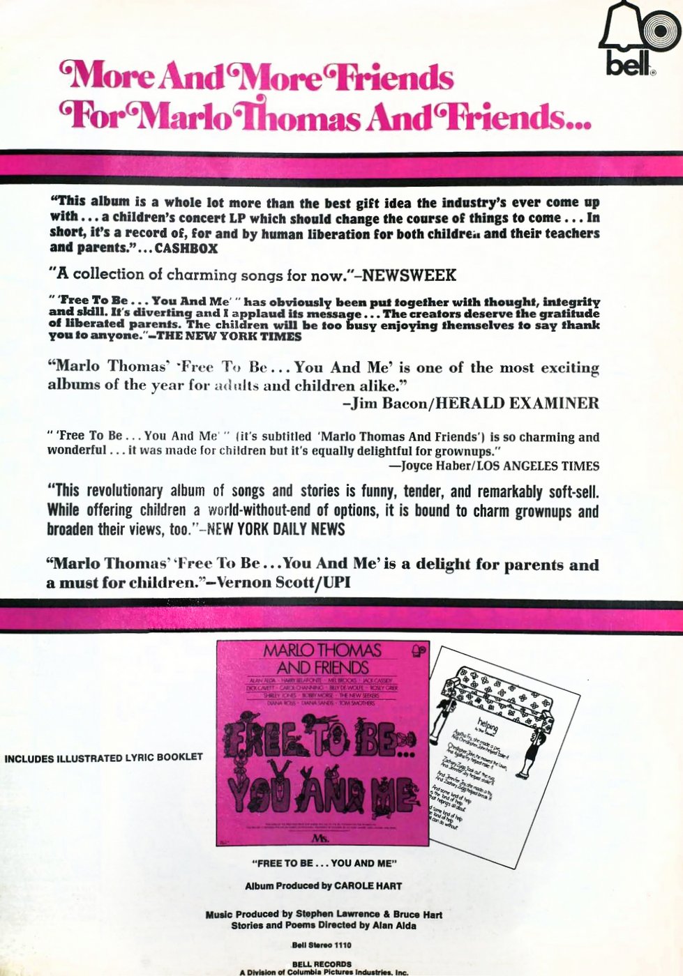 More and more friends for Marlo Thomas and Friends (1973)