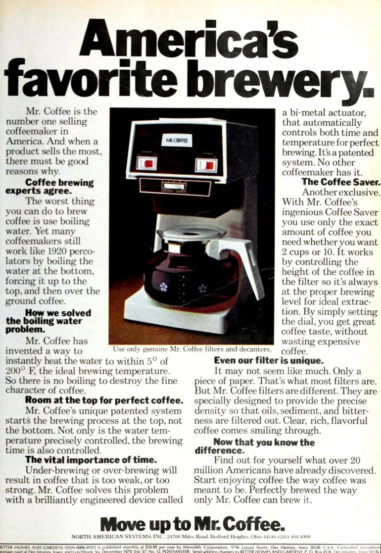After vintage automatic coffeemakers like these were invented, mornings