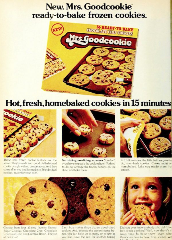 Semihomemade Vintage slice 'n' bake cookies, cookie mixes, frozen